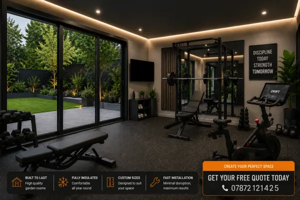 Garden gym room in Goffs Oak, Hertfordshire