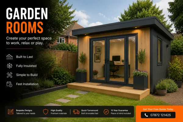 Garden room gym in Hertfordshire