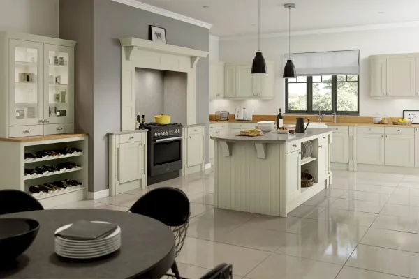 Windsor sage green kitchen installation