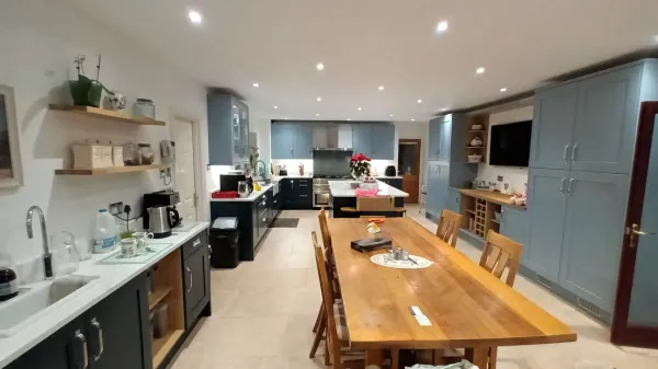Luxury solid wood door kitchen installation in Hertfordshire