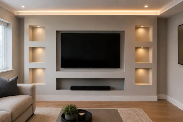 Modern Media Wall Installation
